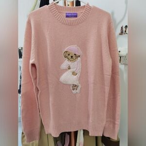 Pink Polo Ralph Lauren Bear Sweater